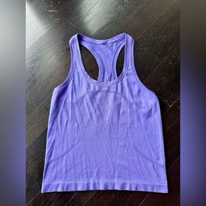 Lululemon Purple Swifty Tech Racerback Tank 2.0 *Race cropped length - Size 6